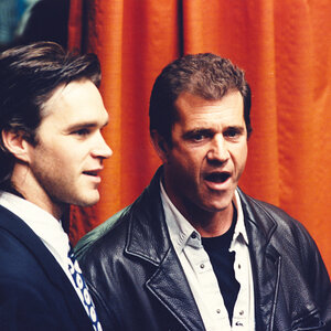 Luc Robitaille and Mel Gibson