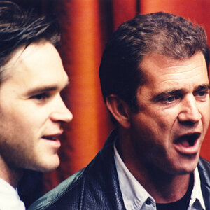 Luc Robitaille and Mel Gibson
