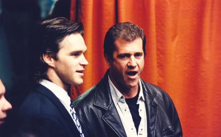 Luc Robitaille and Mel Gibson