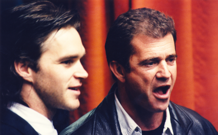 Luc Robitaille and Mel Gibson