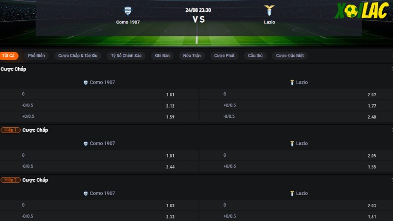 Como vs Lazio