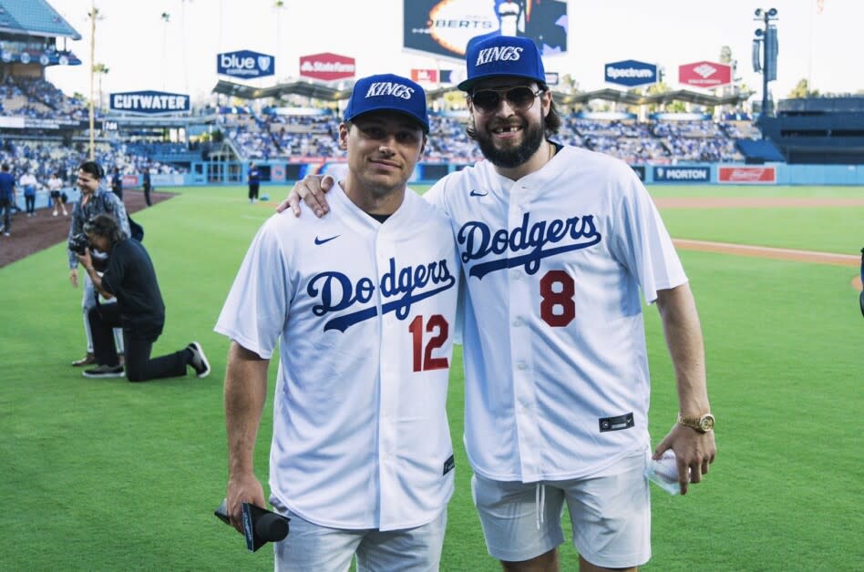 Yahoo - Watch: Drew Doughty & Trevor Moore At Dodger Stadium For L.A. Kings  Night