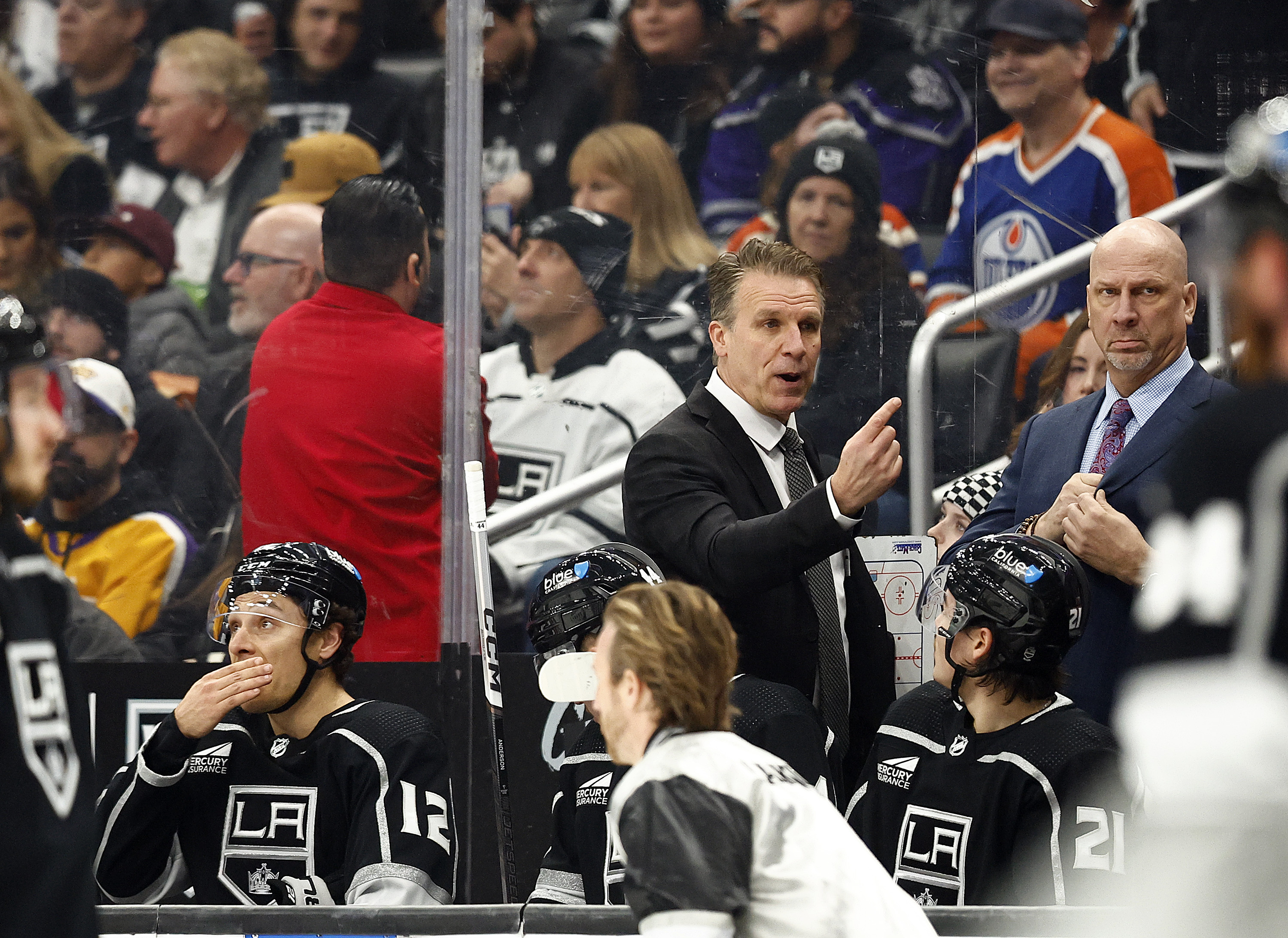 Interim head coach Jim Hiller of the Los Angeles Kings...