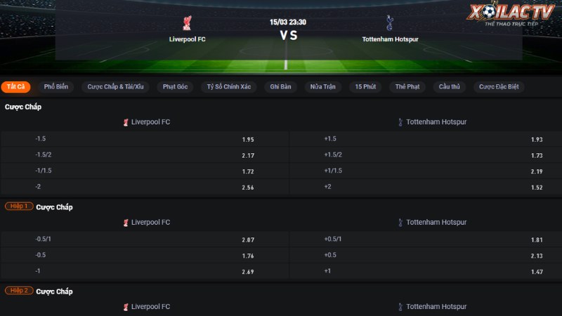 Liverpool vs Tottenham