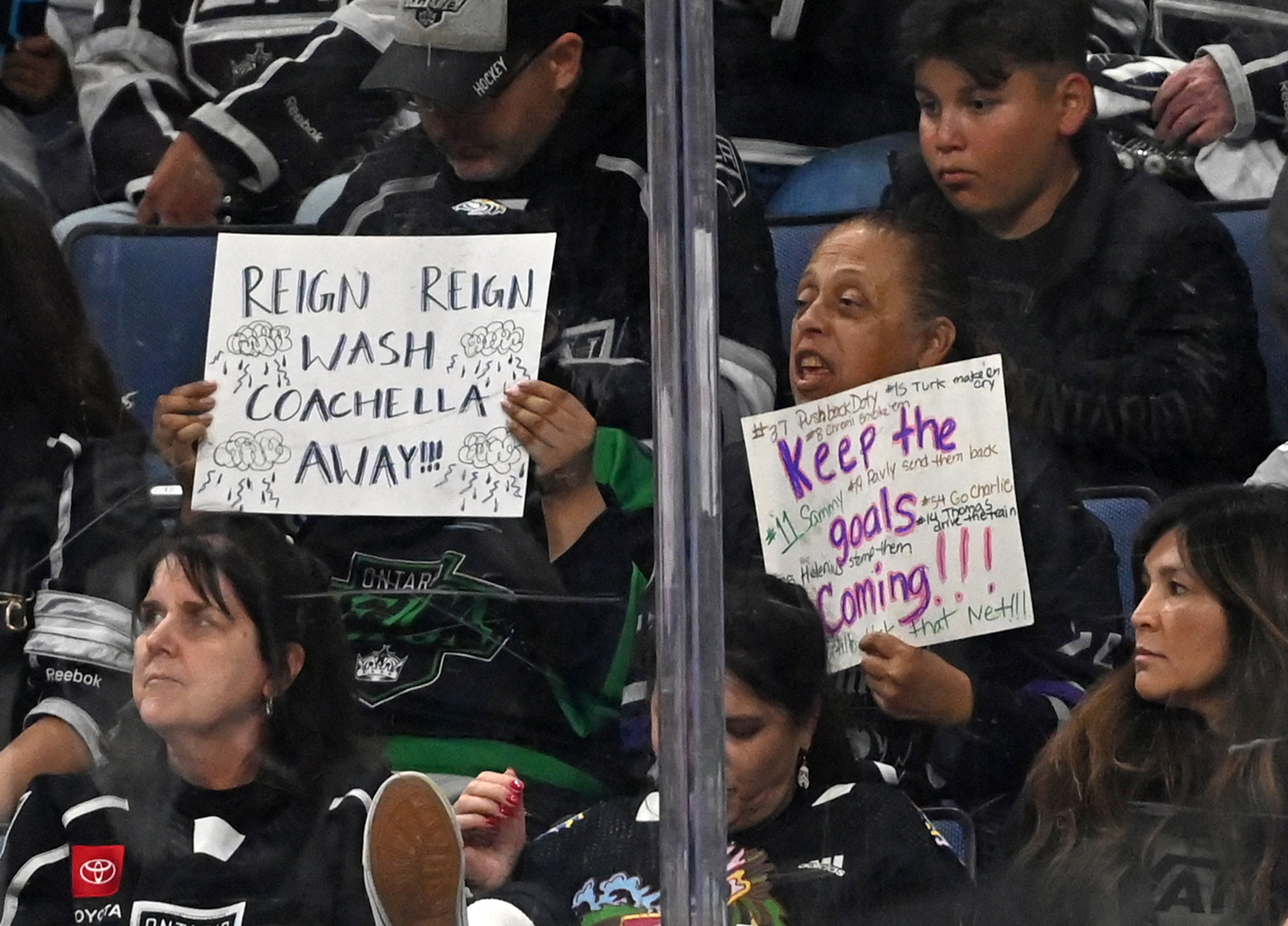 Ontario Reign fans during Game 3 of the AHL Calder...